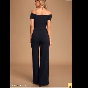 Lulu’s - Alleyoop Black Off The Shoulder Jumpsuit